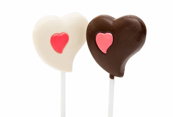 Chocolate heart candy — Stock Photo, Image