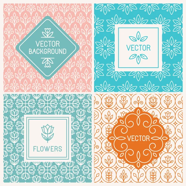 Vector mono line graphic design templates