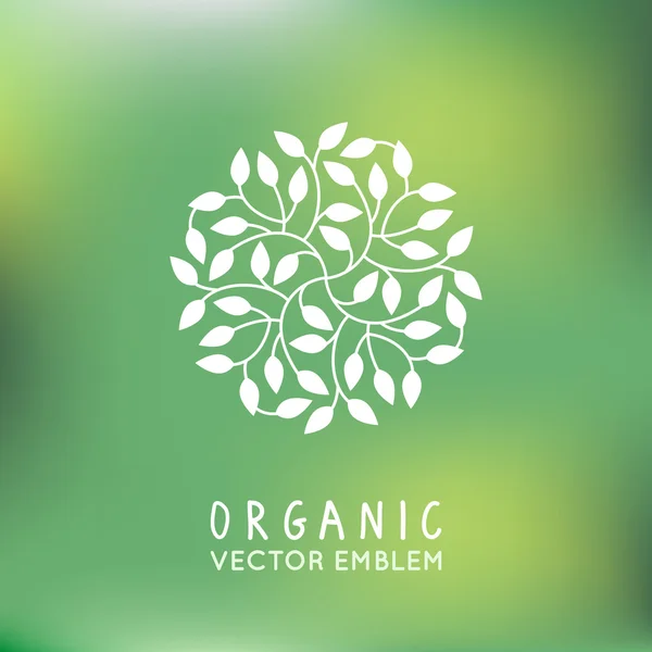 Vector organic and natural emblem