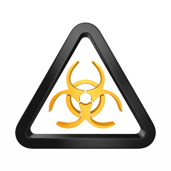 Symbol Biohazard Auf Weißem Hintergrund Isolierte Illustration — Stockfoto