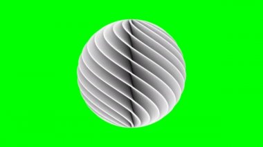 Beyaz arkaplanda soyut küre. İzole edilmiş üç boyutlu illüstrasyon