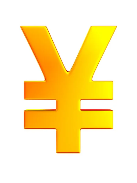 Symbool Yen Witte Achtergrond Geïsoleerde Illustratie — Stockfoto