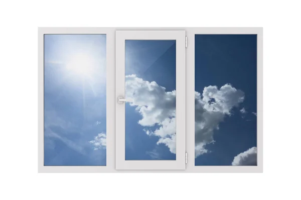 Closed Window White Background Isolated Illustration — Stock Photo, Image