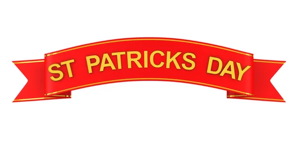 Band Mit Text Patricks Day Auf Weißem Hintergrund Isolierte Illustration — Stockfoto