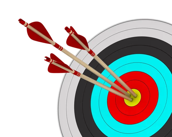 Arrow Target White Background Isolated Illustration — Stock Photo, Image