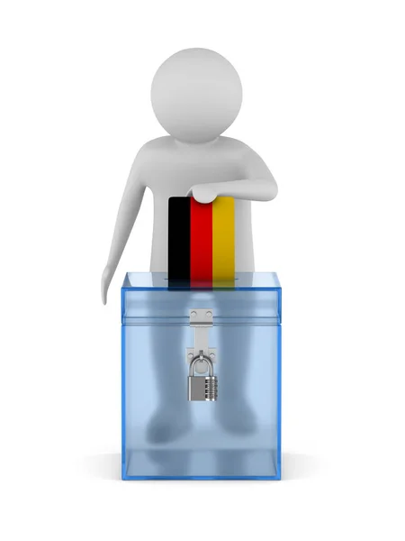 Voting Germany White Background Isolated Illustration — Stock Photo, Image