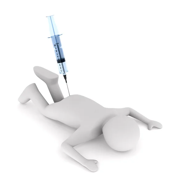 Patient Medical Syringe White Background Isolated Illustration — Stock Photo, Image