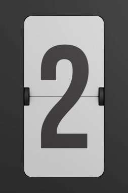 Siyah skor tabelasını çevir. 3B illüstrasyon