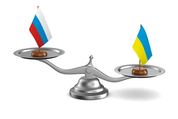 Parley Russia Ukraine White Background Isolated Illustration — Stock Photo, Image