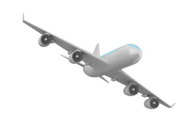 Airplane White Background Isolated Illustration — Stock Photo, Image