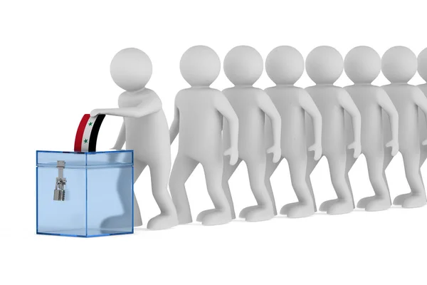 Voting Syria White Background Isolated Illustration — Stock Photo, Image