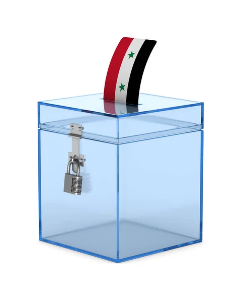 Voting Syria White Background Isolated Illustration — Stock Photo, Image