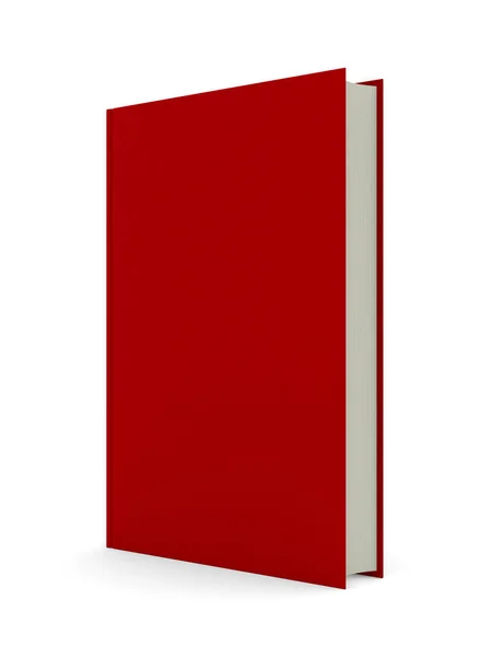 Κόκκινο Βιβλίο Λευκό Φόντο Μεμονωμένη Τρισδιάστατη Απεικόνιση — Φωτογραφία Αρχείου