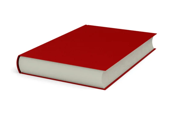 Red Book White Background Isolated Illustration — Stock Photo, Image