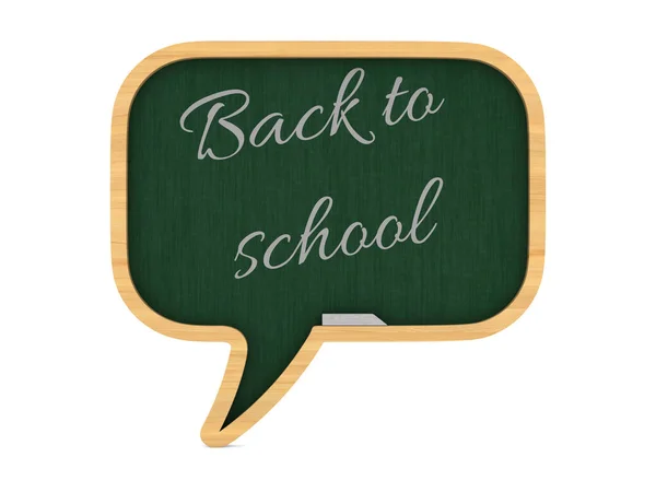 Blackboard Text Back School White Background Isolated Illustration — Stock Photo, Image