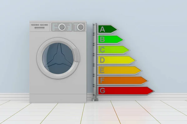 Washing Machine Bathroom Energy Saving Illustration — Stock Photo, Image