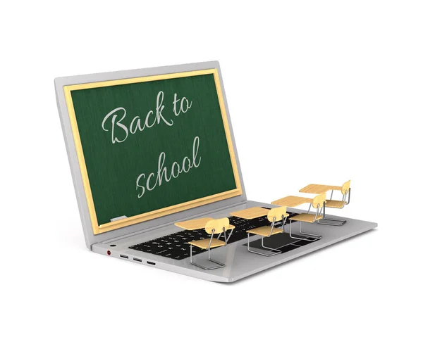 Back School White Background Isolated Illustration — Stock Photo, Image