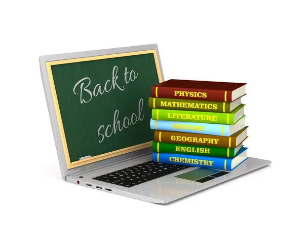 Back School White Background Isolated Illustration — Stock Photo, Image