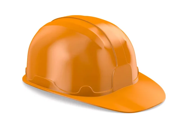 Orange Hard Hat White Background Isolated Illustration — Stock Photo, Image