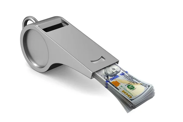 Fluit Geld Witte Achtergrond Geïsoleerde Illustratie — Stockfoto