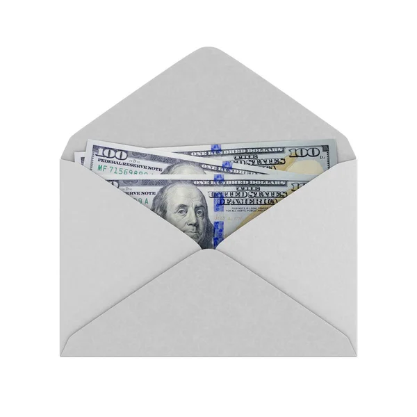 Envelope Money White Background Isolated Illustration — Stock Photo, Image