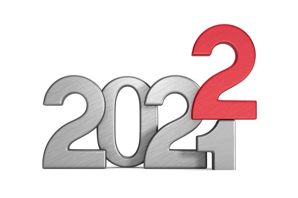 2022 Новый Год Белом Фоне Изолированная Иллюстрация — стоковое фото