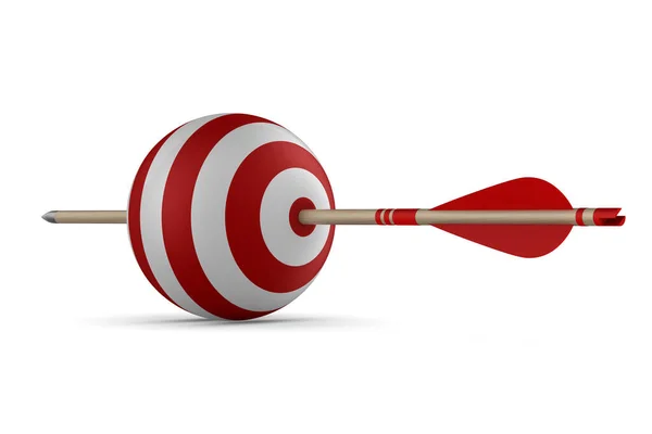 Arrow Target White Background Isolated Illustration — Stock Photo, Image