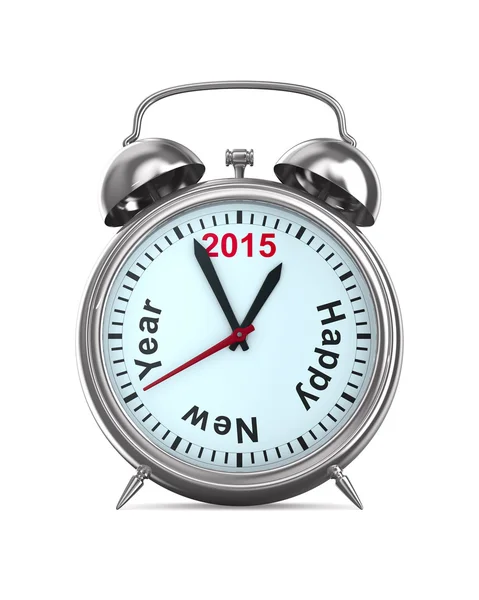 2015 year on alarm clock. Isolated 3D image — Stock Photo, Image