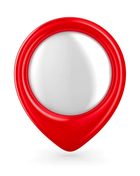 Červená značka na bílém pozadí. Izolované 3d obraz — Stock fotografie