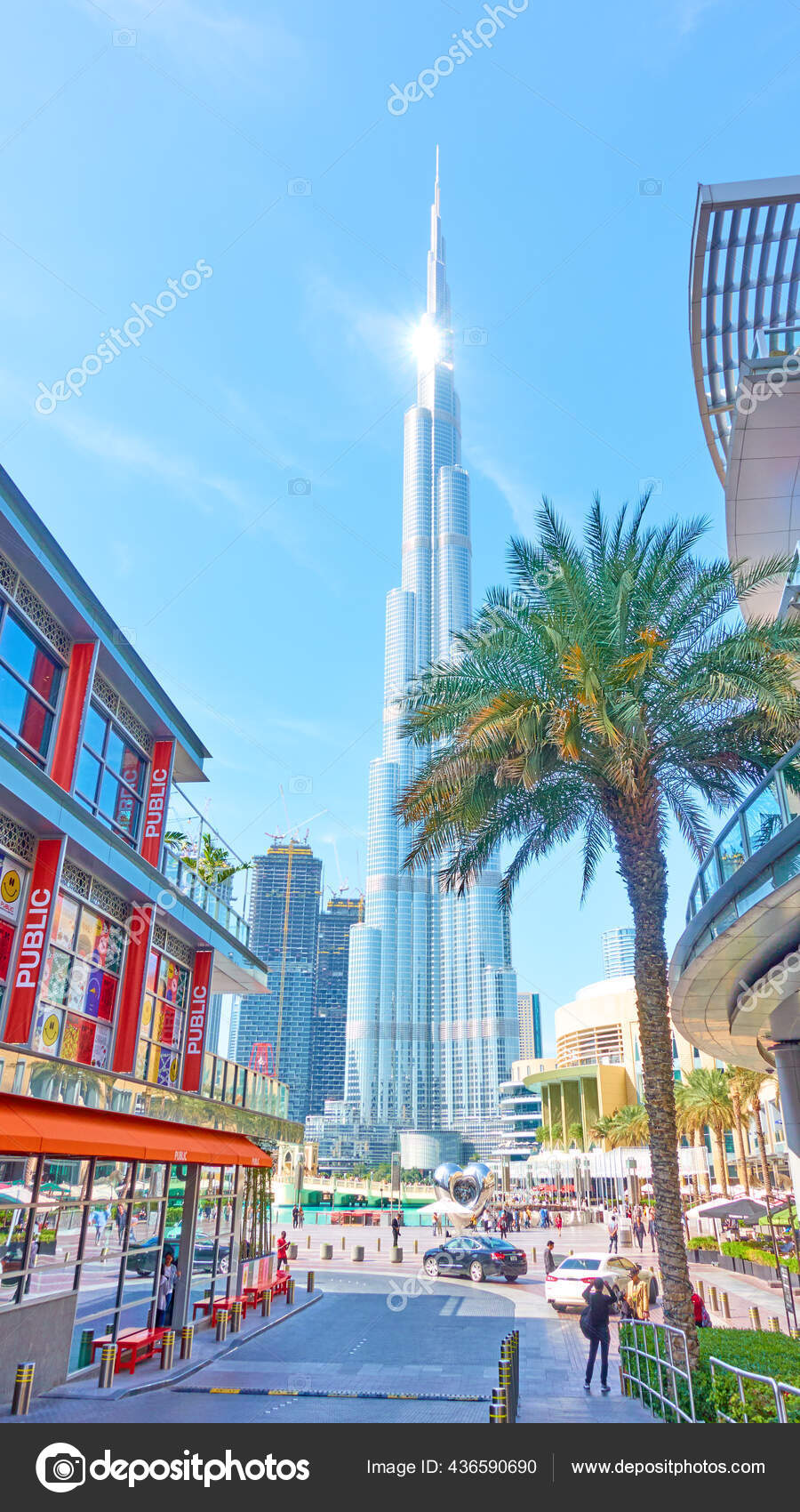 Dubai Oae Januari Gedung Burj Khalifa Downtown Dubai Uni Emirat Stok Foto Editorial C Zoooom 436590690