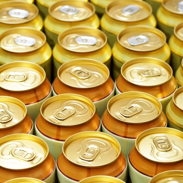 Aluminum cans in drops of water — Stock Photo © KKulikov 1827456