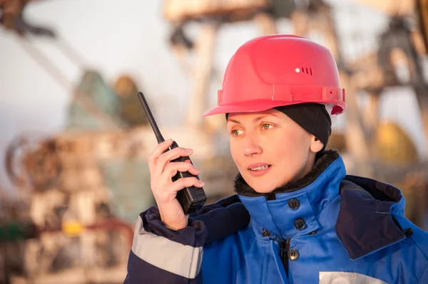 Öl- und Gasingenieur. — Stockfoto