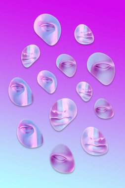 Tuhaf bir geçmişi var. Popüler sanat tarzında insan yüzünün alçıdan yapılmış antik heykelinin kolajı. Antik heykel kafasıyla modern yaratıcı konsept imajı. Çağdaş sanat dokusu. Minimalizm. Zine kültürü.