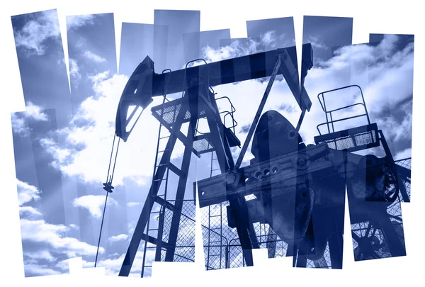 Pump jack abstract composition background. — Stock Photo, Image