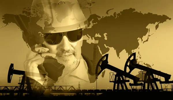 Olie en gas industrie achtergrond. — Stockfoto