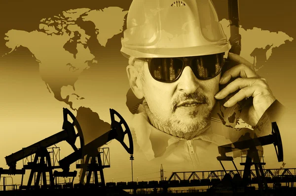 Olie en gas industrie achtergrond. — Stockfoto