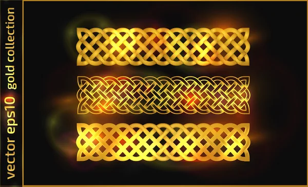 Impresionante elemento ornamental en estilo dorado — Vector de stock