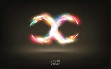 Eps10. Şaşırtıcı tasarımınız için awesome ışıklar