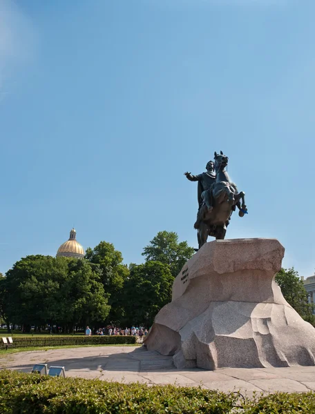 Пам'ятник Петро Великий Staint-Петербург, Росія — стокове фото