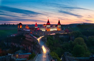 Kamenetz-Podolsk eski kale akşam