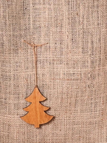 Christmas background, burlap texture — Stock Photo, Image