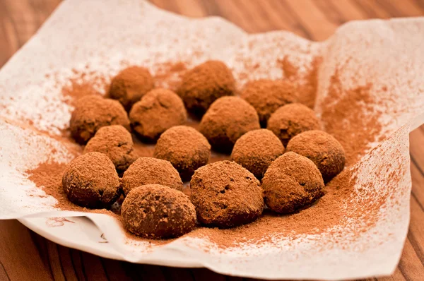 Homemade Chocolate Truffles — Stock Photo, Image