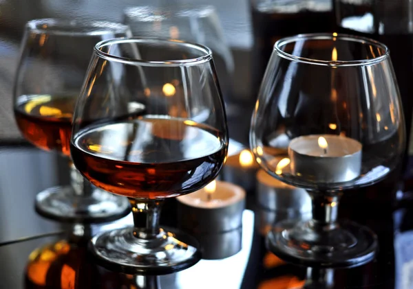 Cognac in a glass — Stock Photo, Image