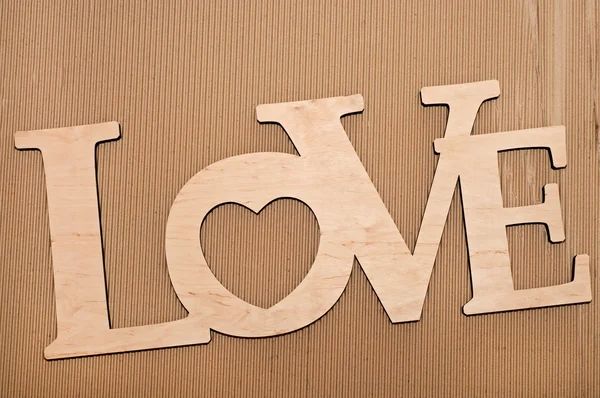Dřevěná slovo "láska" — Stock fotografie