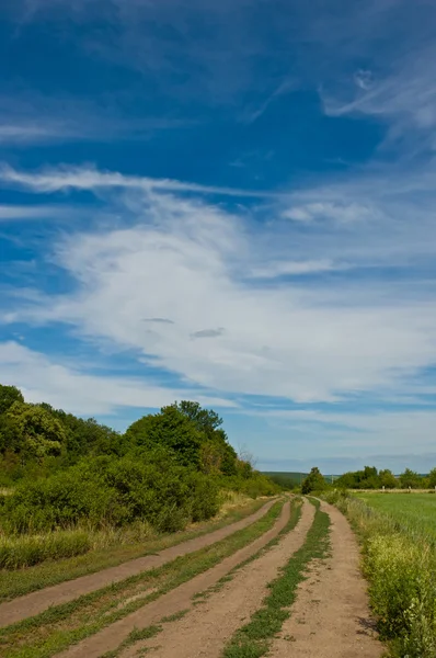 Uma estrada de terra — Fotografia de Stock