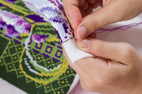 Cross-Stitch, Handmade, robótki ręczne — Zdjęcie stockowe