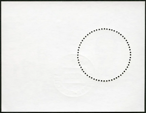 Blank postage stamp block souvenir sheet on a black background