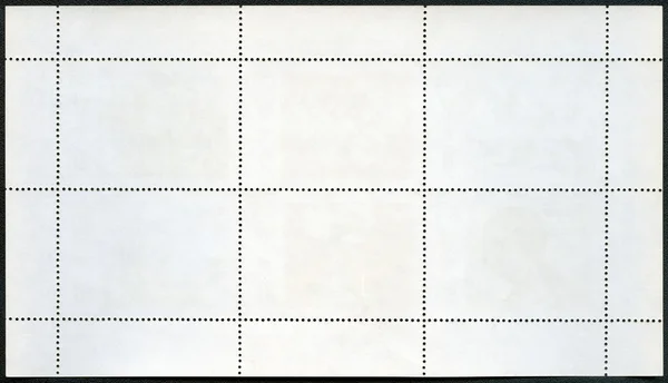 Blank postage stamp block souvenir sheet on a black background