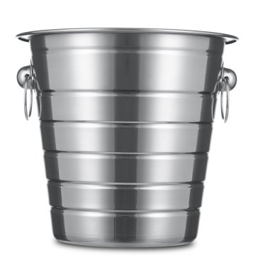 beyaz zemin üzerine buz kovası