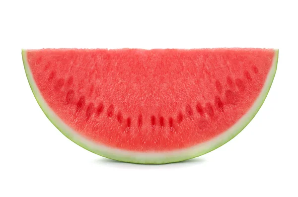 Wassermelone Scheibe auf weißem Hintergrund — Stockfoto